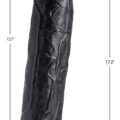 Raging Rhino 17 Inch Veiny Dildo - Black - Image 2